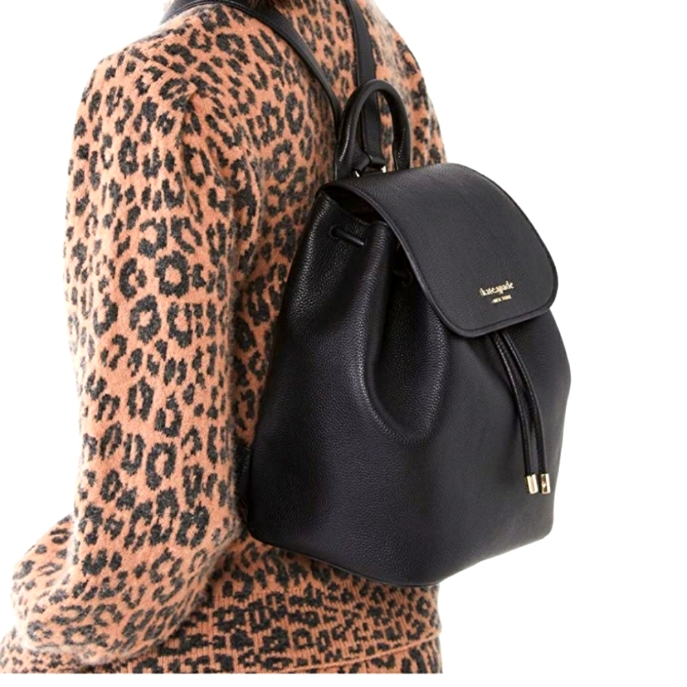LIKE NEW BEUTIFUL BLACK LEATHER KS BREEZE MULBERRY BACKPACK